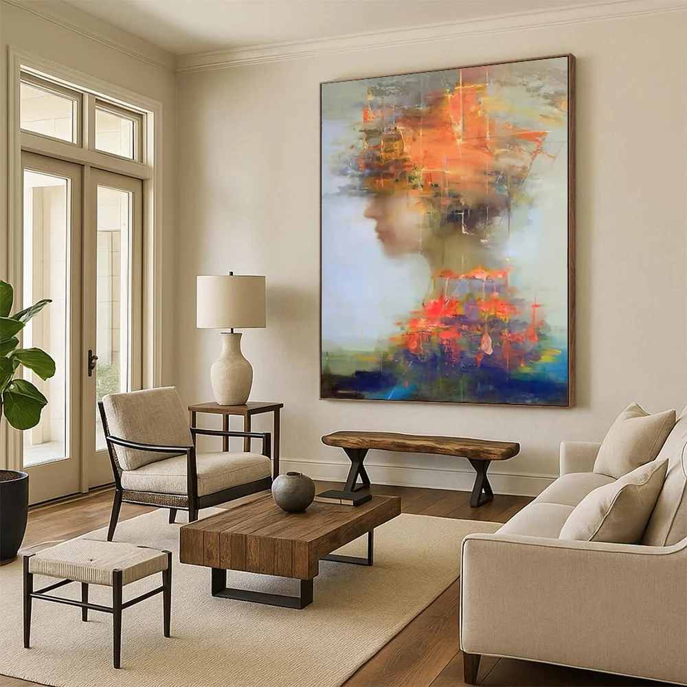Fragmented Original Studio Figure Abstract Artwork BMS7Y